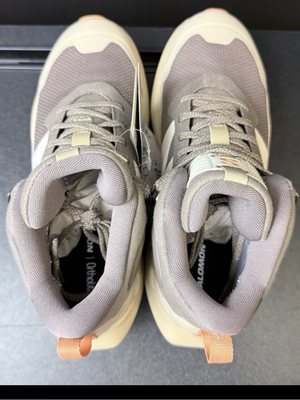Salomon Women’s Athletic Shoes Taupe Beige Peach - Picture 6 of 13